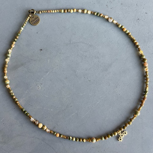 Ras du cou TOPA 40 cm en jaspe rhyolite