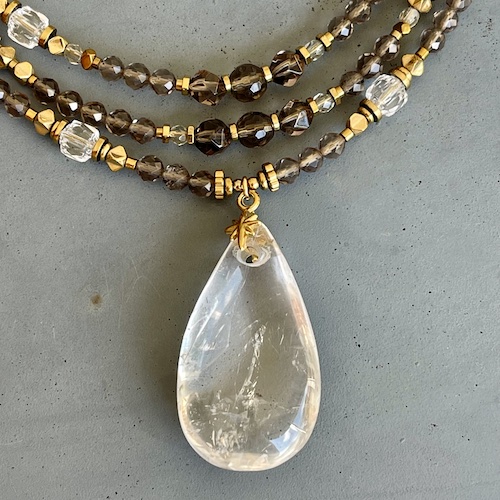 Sautoir NAPYUKA 90 cm en obsidienne glace-2