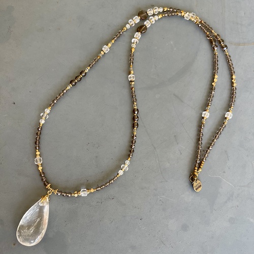 Sautoir NAPYUKA 90 cm en obsidienne glace-3