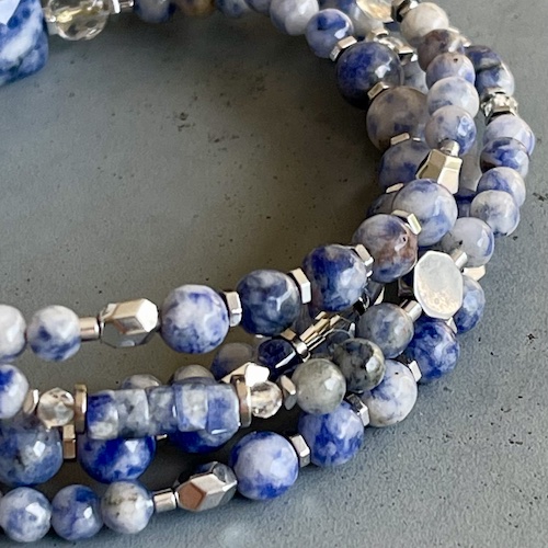 Sautoir TANKA 108 cm en jaspe blue spot-1