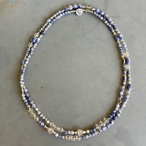 Sautoir TANKA 108 cm en jaspe blue spot-2