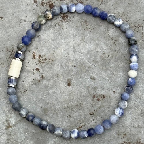 Bracelet homme en jaspe blue spot-10