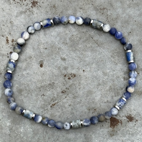 Bracelet homme en jaspe blue spot-3