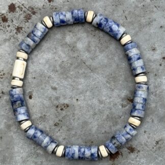 Bracelet homme en jaspe blue spot-4