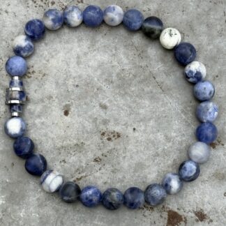 Bracelet homme en jaspe blue spot-8