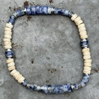 Bracelet homme en jaspe blue spot-9