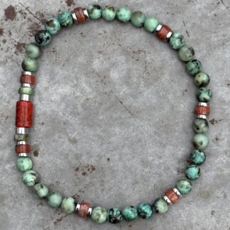 Bracelet homme en turquoise africaine-10