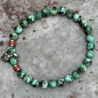 Bracelet homme en turquoise africaine-2