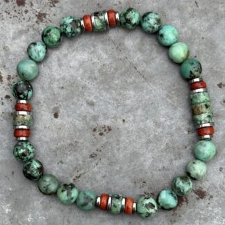 Bracelet homme en turquoise africaine-4