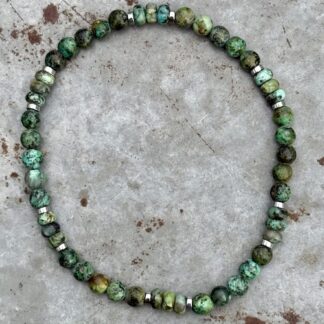 Bracelet homme en turquoise africaine-8