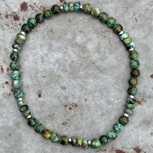 Bracelet homme en turquoise africaine-8