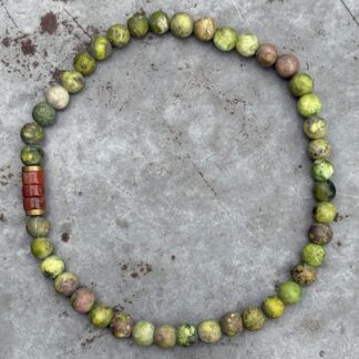 Bracelet homme en turquoise verte-8