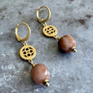 Boucles d'oreilles Owi 1010 en quartz rutile