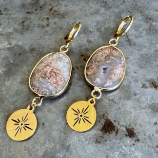 Boucles d'oreilles Owi 1012 en agate