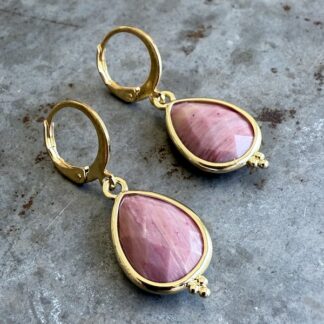 Boucles d'oreilles Owi 1016 en rhodonite-1