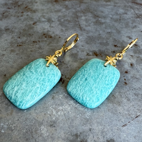 Boucles d'oreilles Owi 1033 en amazonite-2