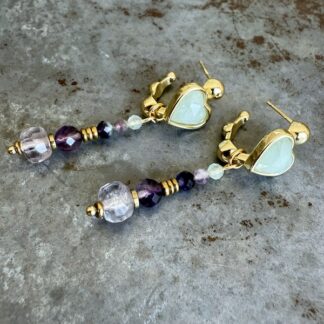 Boucles d'oreilles Owi 1046 en fluorite-1