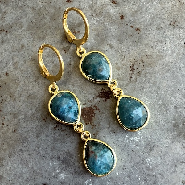 Boucles d'oreilles Owi 988 en apatite