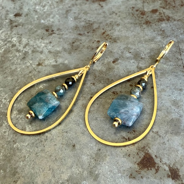 Boucles d'oreilles Owi 992 en apatite-1