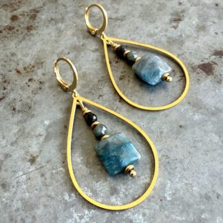 Boucles d'oreilles Owi 992 en apatite