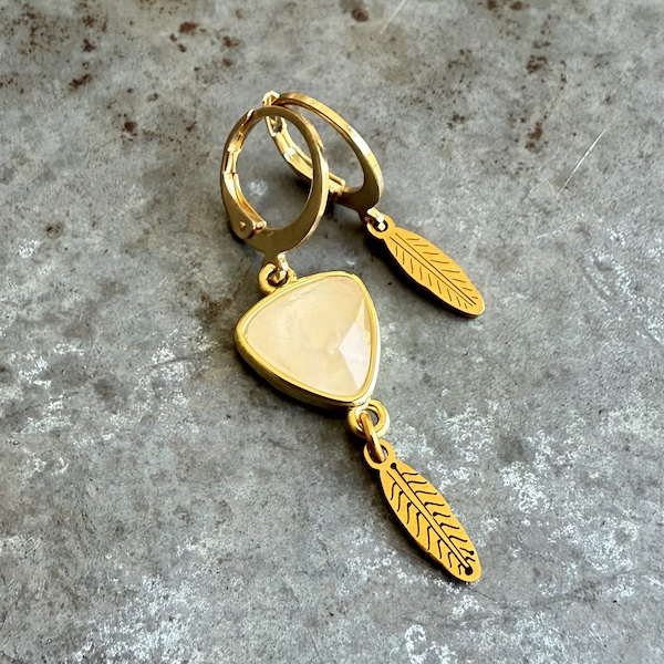 Boucles d'oreilles Owi 995 en sunstone