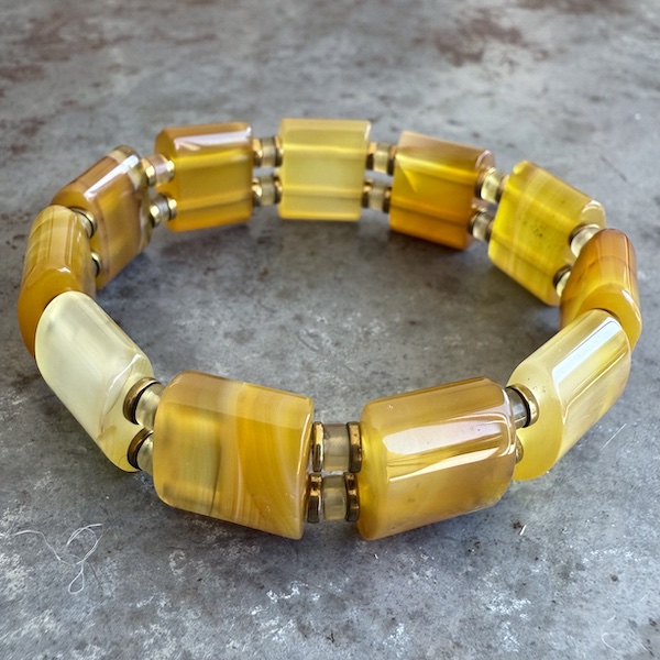 Bracelet ISPAHU en agate jaune