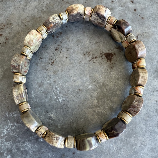 Bracelet ISPAHU en jaspe beige-1