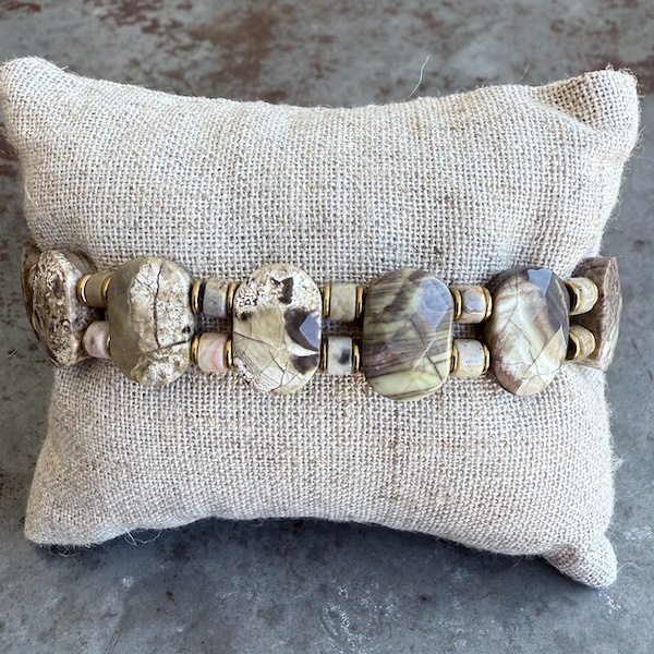 Bracelet ISPAHU en jaspe beige-2