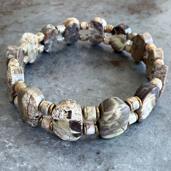 Bracelet ISPAHU en jaspe beige