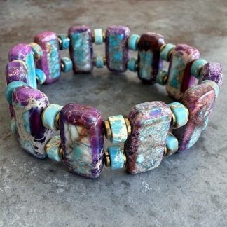 Bracelet ISPAHU en jaspe impérial turquoise