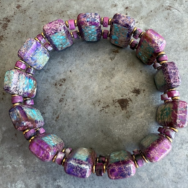 Bracelet ISPAHU en jaspe impérial turquoise-4