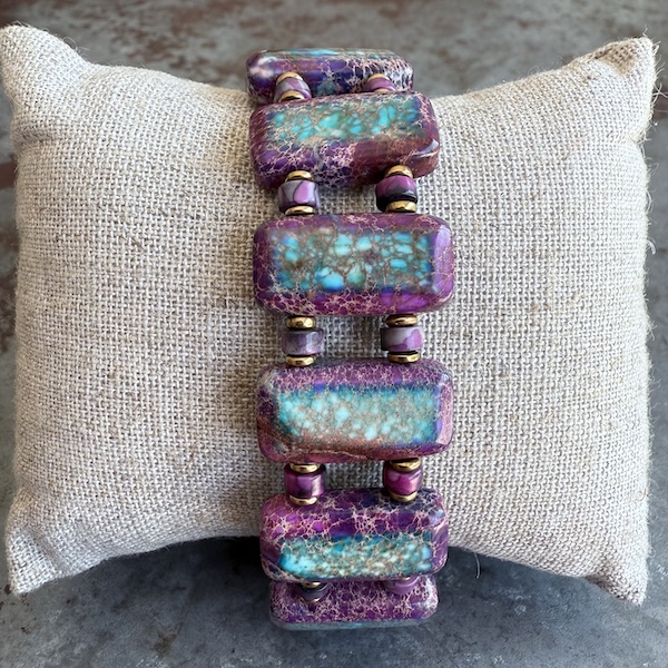 Bracelet ISPAHU en jaspe impérial turquoise-5