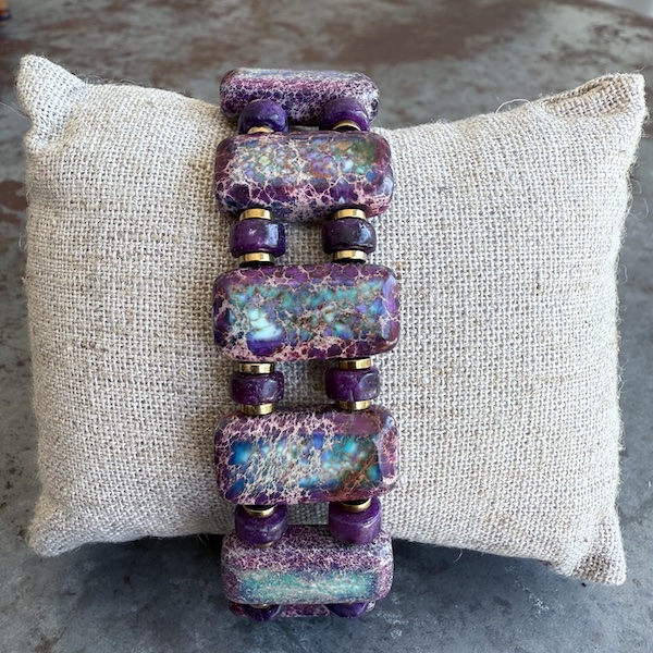 Bracelet ISPAHU en jaspe impérial turquoise-8