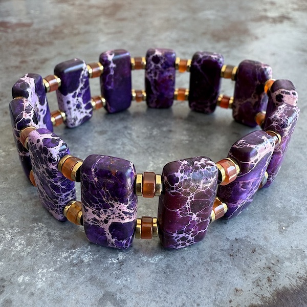 Bracelet ISPAHU en jaspe impérial violet-3
