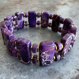 Bracelet ISPAHU en jaspe impérial violet-6
