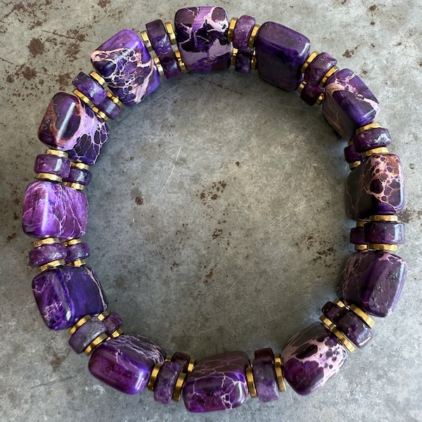 Bracelet ISPAHU en jaspe impérial violet-7