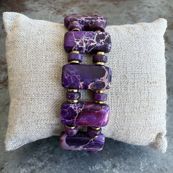 Bracelet ISPAHU en jaspe impérial violet-8