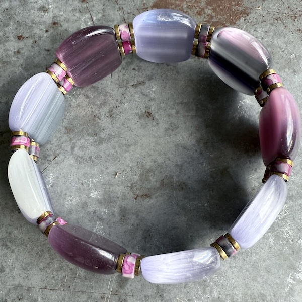 Bracelet ISPAHU en oeil de chat violine-1