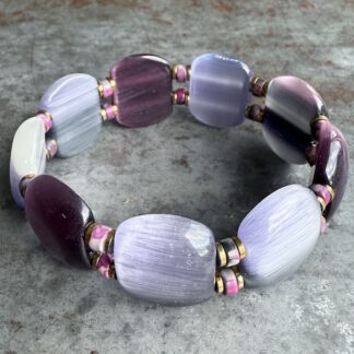 Bracelet ISPAHU en oeil de chat violine