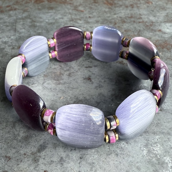 Bracelet ISPAHU en oeil de chat violine