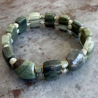 Bracelet ISPAHU en quartz rutile vert