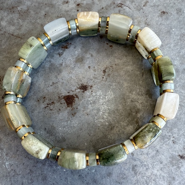 Bracelet ISPAHU en quartz rutile vert clair-1
