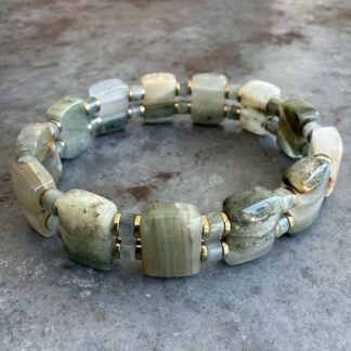 Bracelet ISPAHU en quartz rutile vert clair