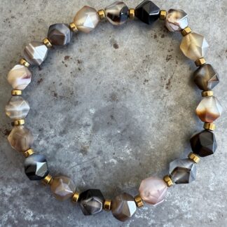 Bracelet en agate rayée-1