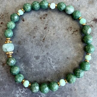 Bracelet en émeraude et opale verte-1