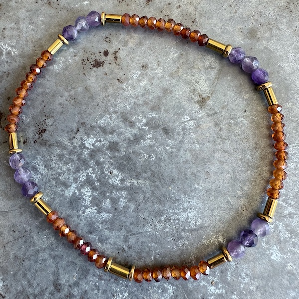 Bracelet en grenat orange-13