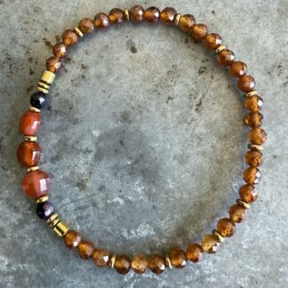 Bracelet en grenat orange-2