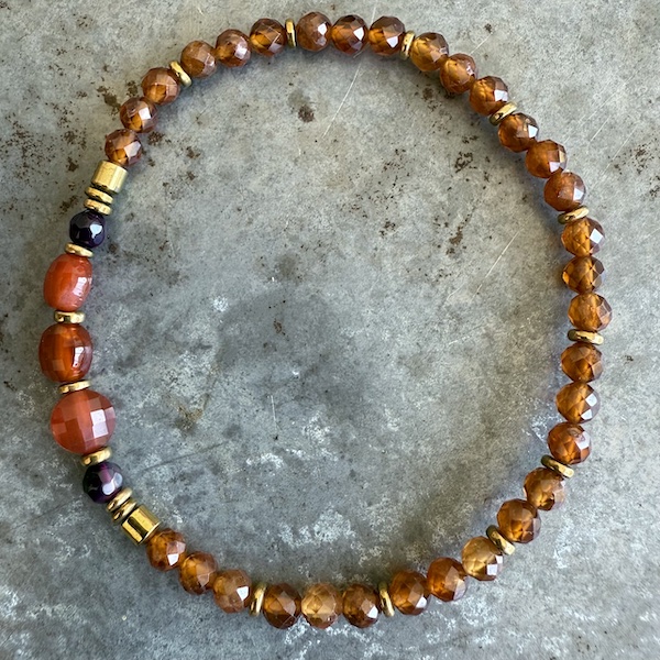 Bracelet en grenat orange-2