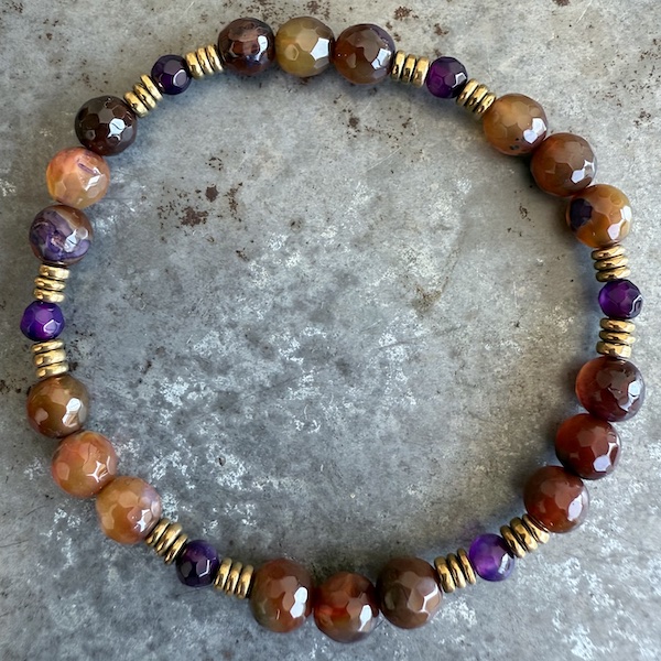 Bracelet en grenat orange-6