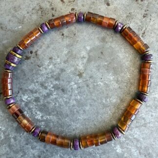 Bracelet en grenat orange-9